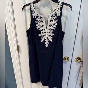Lilly Pulitzer Navy Dress with White Detailing